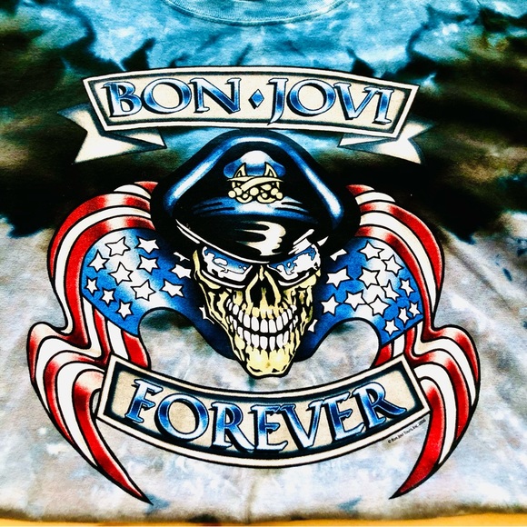Vintage  Bon Jovi Forever Tie Dye T-Shirt XL  Tour 2006 - Picture 11 of 12
